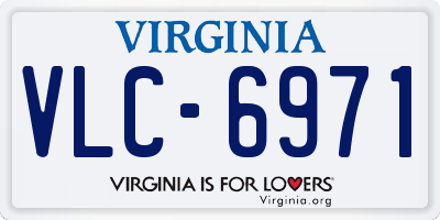 VA license plate VLC6971