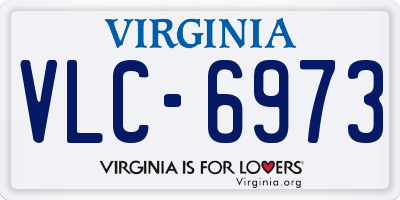 VA license plate VLC6973