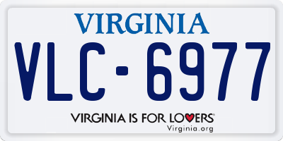 VA license plate VLC6977