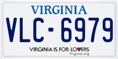 VA license plate VLC6979
