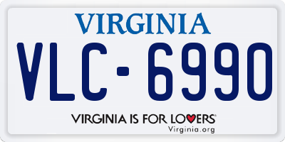 VA license plate VLC6990