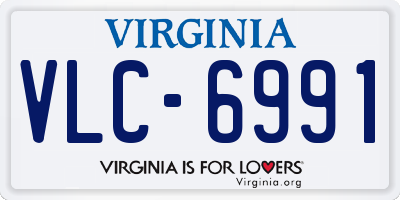 VA license plate VLC6991