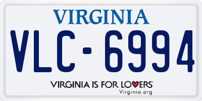 VA license plate VLC6994
