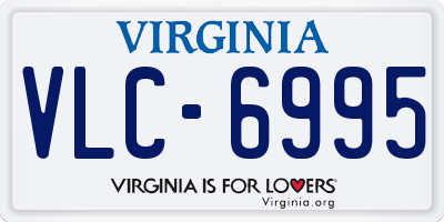 VA license plate VLC6995