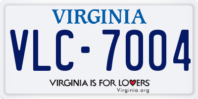 VA license plate VLC7004