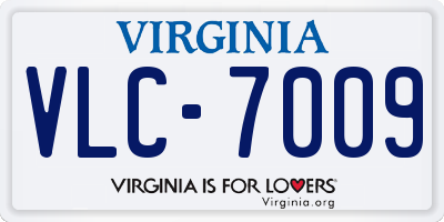 VA license plate VLC7009
