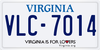 VA license plate VLC7014