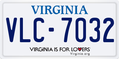 VA license plate VLC7032