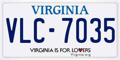 VA license plate VLC7035