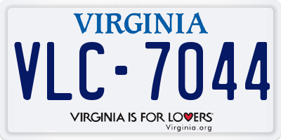 VA license plate VLC7044