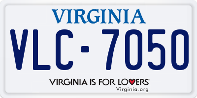 VA license plate VLC7050