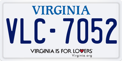 VA license plate VLC7052