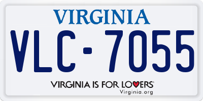 VA license plate VLC7055