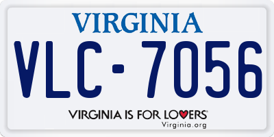 VA license plate VLC7056
