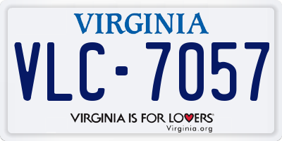 VA license plate VLC7057
