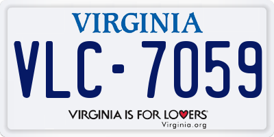 VA license plate VLC7059