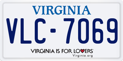VA license plate VLC7069