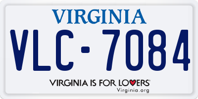 VA license plate VLC7084