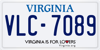 VA license plate VLC7089