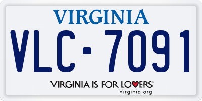 VA license plate VLC7091