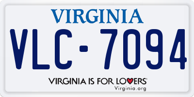 VA license plate VLC7094