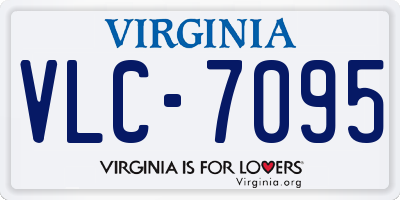 VA license plate VLC7095