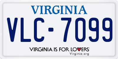 VA license plate VLC7099