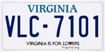 VA license plate VLC7101