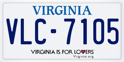 VA license plate VLC7105