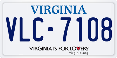 VA license plate VLC7108