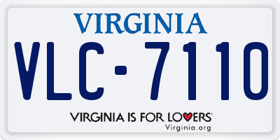 VA license plate VLC7110