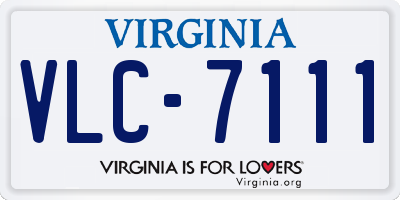 VA license plate VLC7111