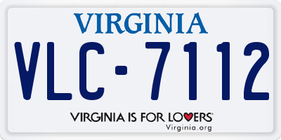 VA license plate VLC7112