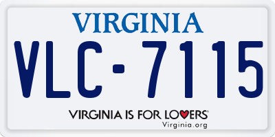 VA license plate VLC7115