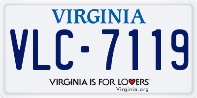 VA license plate VLC7119