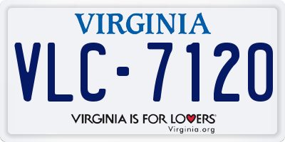 VA license plate VLC7120