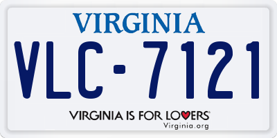 VA license plate VLC7121