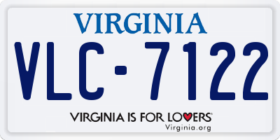VA license plate VLC7122