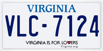 VA license plate VLC7124