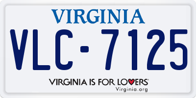 VA license plate VLC7125