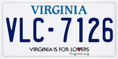 VA license plate VLC7126