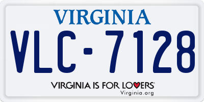 VA license plate VLC7128