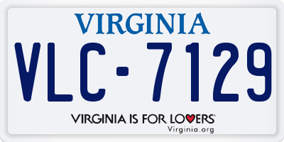 VA license plate VLC7129