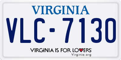 VA license plate VLC7130