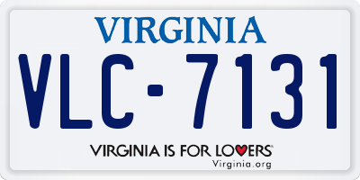 VA license plate VLC7131