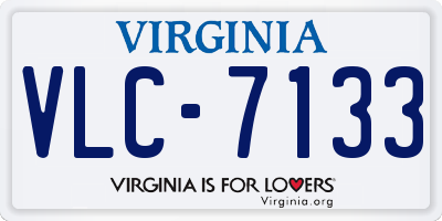 VA license plate VLC7133