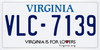 VA license plate VLC7139