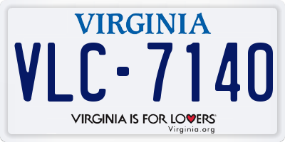 VA license plate VLC7140