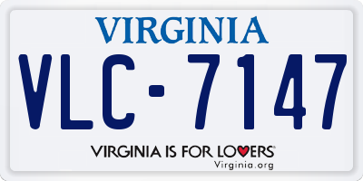 VA license plate VLC7147