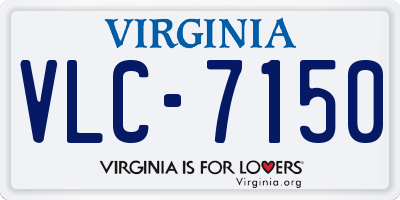 VA license plate VLC7150